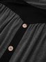 JFN Crew Neck Color Block Casual Black & Gray Tunic Top