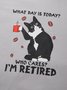 JFN Black Cat What Day Is Today Who Care Sweatshirt