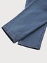 JFN Crossover High Elasticity Tight Plain Blue Leggings