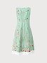 JFN Round Neck floral Casual Midi Dress