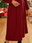 Plain Loose Crew Neck Dress