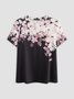 JFN Crew Neck Floral Casual T-Shirt/Tee