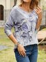 Crew Neck Loose Floral Top