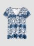 V Neck Casual Floral Long Sleeve Top