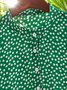 JFN V Neck Floral Printed Casual Geometric Half Sleeve Shirt