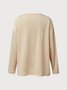 New pile collar button casual long sleeve women Sweatshirt