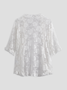 Breathable Casual Cute Jacket Short Sleeve Solid Color Floral Lace Wedding Knit Jacket 