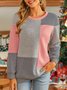 Multicolor Patchwork Loose Thickened Sweatshirt