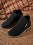 Women British Style Urban Round Toe Comfortable Zip Chunky Heel Low Heel Boots