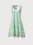 JFN Round Neck floral Casual Midi Dress