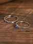 JFN Vintage Casual Purple Gemstone Layered Rings