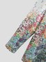 JFN Scallop V Neck Floral Casual Top