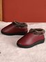 Simple Casual Warm Plush Ankle Boots