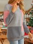 Multicolor Patchwork Loose Thickened Sweatshirt