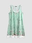 JFN Round Neck floral Casual Midi Dress