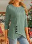 Casual Regular Fit Cotton-Blend T-Shirt