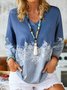 V Neck Floral Casual Top