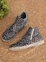 JFN Women Christmas Faux Leather Panel Zip Round Toe Fleece Soft Ankle Ankle Boots  