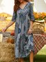Cotton-Blend Loose Ethnic Dress