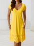 Casual Regular Fit Short Sleeve Knit Dress