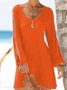 Crew Neck Black Women Summer Dresses Shift Daily Casual Plain Dresses