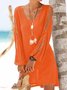 Crew Neck Black Women Summer Dresses Shift Daily Casual Plain Dresses