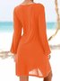 Crew Neck Black Women Summer Dresses Shift Daily Casual Plain Dresses