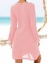 Crew Neck Black Women Summer Dresses Shift Daily Casual Plain Dresses