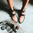 2019 Fashion Trends Low Heel Pink Color block Buckle Flats