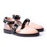 2019 Fashion Trends Low Heel Pink Color block Buckle Flats