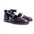 2019 Fashion Trends Low Heel Pink Color block Buckle Flats