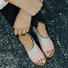 JFN  Women Daily Low Heel Panel Sandals