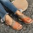 JFN  Women Daily Low Heel Panel Sandals
