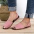 JFN  Summer Women Flip FlopArtificial Suede Peep Plus Size Toe Slip on Sandals