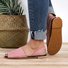 JFN  Summer Women Flip FlopArtificial Suede Peep Plus Size Toe Slip on Sandals