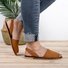 JFN  Summer Women Flip FlopArtificial Suede Peep Plus Size Toe Slip on Sandals