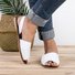 JFN  Summer Women Flip FlopArtificial Suede Peep Plus Size Toe Slip on Sandals