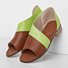 JFN  Women Daily Low Heel Panel Sandals