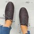 JFN Women's Lace Up Perforated Oxfords Shoes Casual Shoes