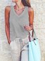 JFN V Neck Solid Basic Top