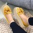 Women's Simple Flower Slip On Platform Loafers