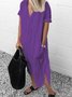 V Neck Women Summer Weaving Dress Shift Linen Weaving Dress