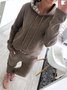 Letter Printed Hoodies Knitted Two Pieces Pants Set Two-Piece Set