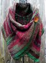 Women's  Casual Multicolor Stripes  Round Neck Scarves & Shawls