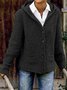 Winter Casual Regular Fit Solid Buttoned Hooded Cardigan