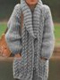 Cotton-Blend Knitted Knit coat