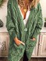 Detailed Long-sleeve Knitted Cardigan
