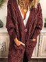 Detailed Long-sleeve Knitted Cardigan