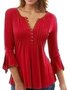 Women's Dressy Tunic for Legging Henry Collar Plain Long Blouse