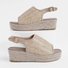 Women's Platform Weaving Peep Toe Buckle Sandals